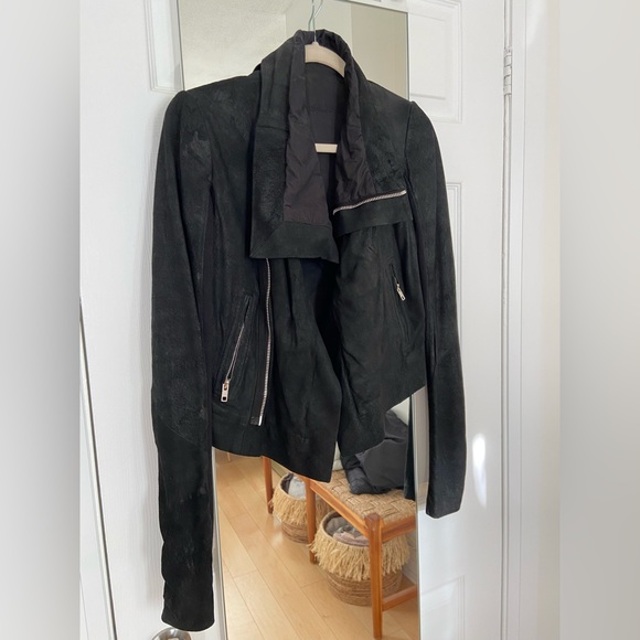 Rick Owens Classic Biker Leather Jacket Black - Picture 5 of 11